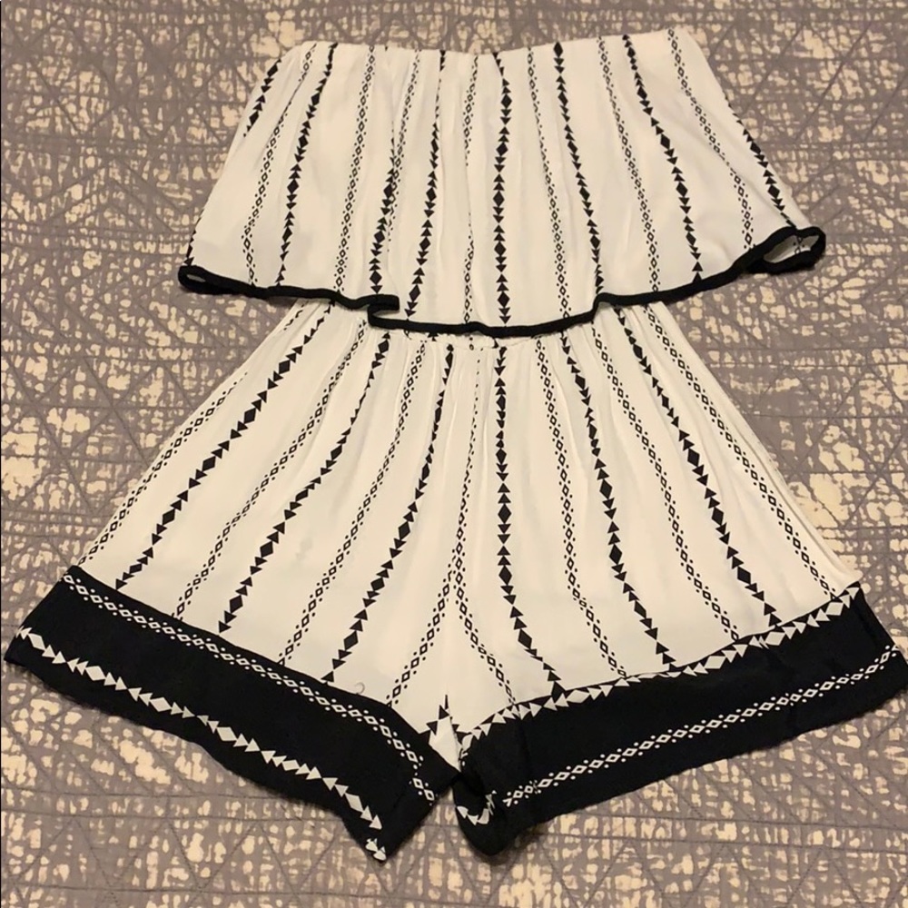 Black & white romper